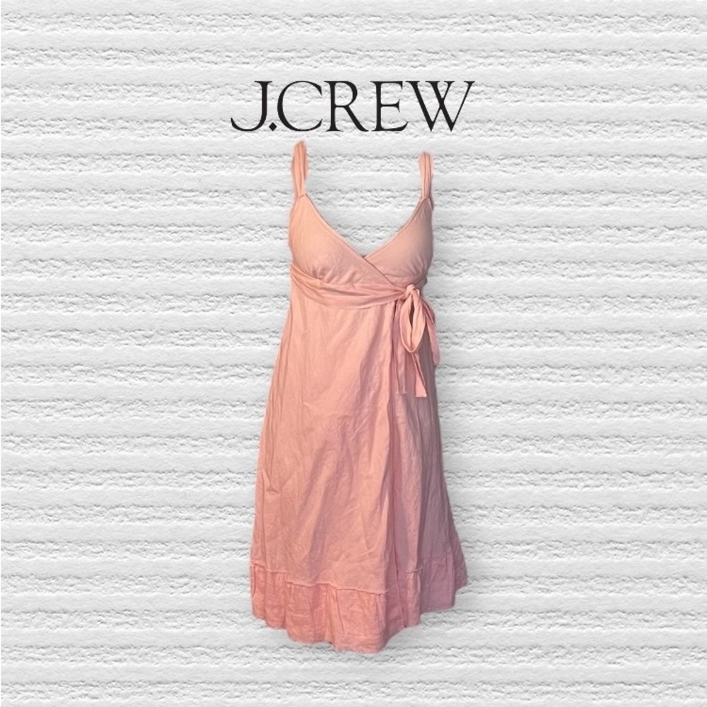 J. Crew Pink Midi Wrap Dress - Picture 1 of 7